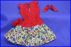 Vintage Barbie PAK Best Bow Floral Skirt Japan Pumps Excellent