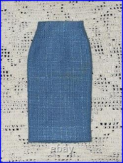 Vintage Barbie Pert Skirt Pak Blue Linen Sheath Skirt (1966-1967)