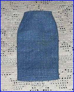 Vintage Barbie Pert Skirt Pak Blue Linen Sheath Skirt (1966-1967)