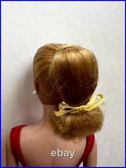 Vintage Barbie Platinum Blonde SWIRL PONYTAIL Doll with Red Swimsuit, GORGEOUS