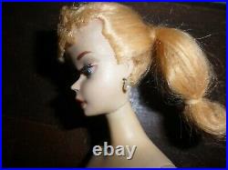 Vintage Barbie Ponytail # 3 Original #850 BLONDE w DINNER AT EIGHT 1960 STAND