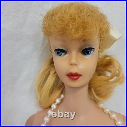 Vintage Barbie Ponytail #5 Blonde Doll 1960s Mattel