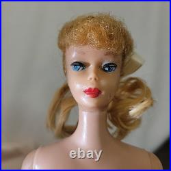 Vintage Barbie Ponytail #5 Blonde Doll 1960s Mattel