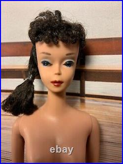 Vintage Barbie Ponytail Doll #4Brunette OSS#850 ALL Original OT Mules, Sunglasses