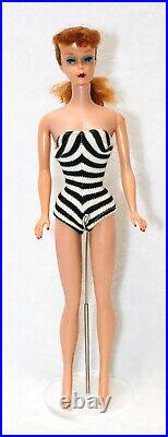 Vintage Barbie Ponytail Doll Titan #5 Greasy Face In Zebra Suit 1961 Mattel