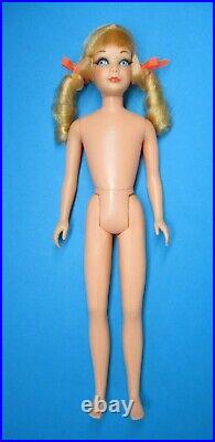 Vintage Barbie SKIPPER TNT Doll Blonde Sausage Curls Swimsuit Hair Ribbons