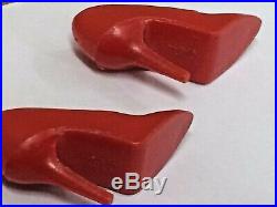 Vintage Barbie -SPIKE HEEL CLOSED TOE LOT OF 4 -White, Red, Green- Japan