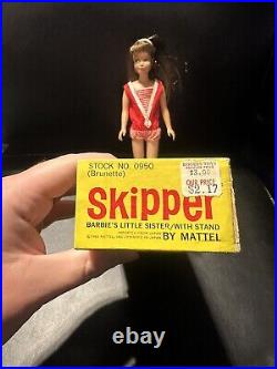 Vintage Barbie Skipper Brunette In Box Doll Rare #950 Made in Japan