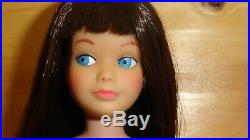 Vintage Barbie Skipper Dark Cherry Brunette Sunny Pastels Dress Japan Flats WOW