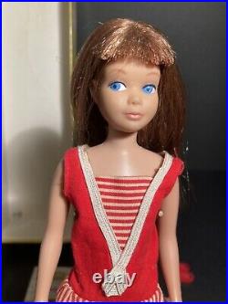 Vintage Barbie Skipper Mattel Redhead Doll/Box/Stand Accessories VG-EXC