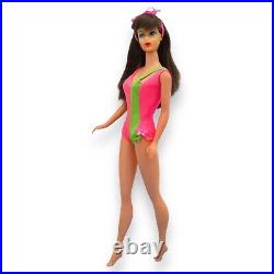 Vintage Barbie Standard Straight Leg SL 1967-1971 #1190 Dark Brown Mattel OSS