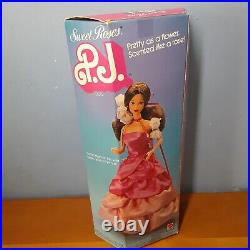 Vintage Barbie Sweet Roses PJ Doll In Original Box Mattel #7455 1983
