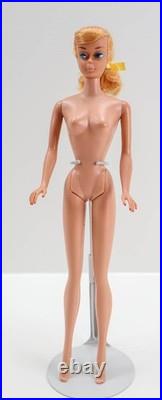 Vintage Barbie Swirl Ponytail Doll Blonde In PAK Lame Dress & Navy Heels 1964