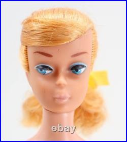 Vintage Barbie Swirl Ponytail Doll Blonde In PAK Lame Dress & Navy Heels 1964