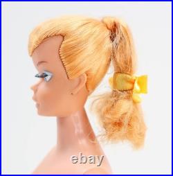 Vintage Barbie Swirl Ponytail Doll Blonde In PAK Lame Dress & Navy Heels 1964