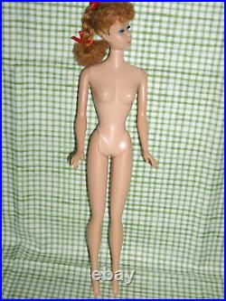 Vintage Barbie Titian Redhead #5 Ponytail BRAID withOriginal BOX, Stand, Booklet