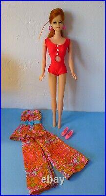 Vintage Barbie Titian Stacey doll TNT original Swimsuit and Mood Matchers #1792