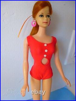 Vintage Barbie Titian Stacey doll TNT original Swimsuit and Mood Matchers #1792