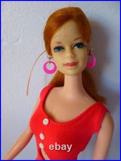 Vintage Barbie Titian Stacey doll TNT original Swimsuit and Mood Matchers #1792