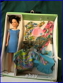 Vintage Barbie and Ken Dolls, Clothes Lot 60's and 70's Two Cases (one damaged)