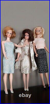 Vintage Barbie platinum blonde SWIRL Ponytail 1964/65 Pak Square Neck Sweater