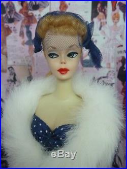 Vintage Barbie ponytail #1 blond original rare japan box on foot R box
