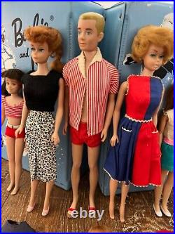 Vintage Barbies Skipper Skooter Ken Dolls Clothes Shoes Big Lot 1960's