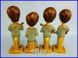 Vintage Beatles Shaking Head Doll 4 Body Set Made in Pottery Retro from Japan