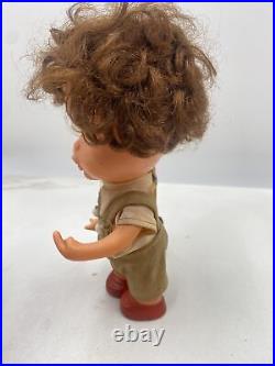 Vintage Big Eye Doll Kawaii Monchichi Style Japan Rubber Boy 7