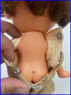 Vintage Big Eye Doll Kawaii Monchichi Style Japan Rubber Boy 7