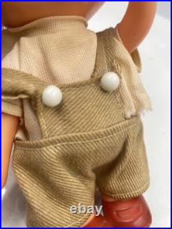 Vintage Big Eye Doll Kawaii Monchichi Style Japan Rubber Boy 7