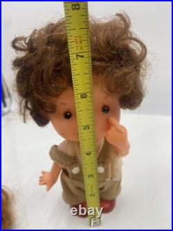 Vintage Big Eye Doll Kawaii Monchichi Style Japan Rubber Boy 7