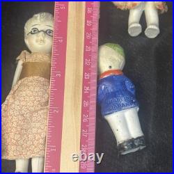 Vintage Bisque Doll Lot 1920s-30s All Marked JAPAN 7 Dolls 3-4 Painted SEE