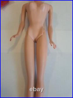 Vintage Blond Bubble Cut Barbie Doll with Red Swimsuit Mattel 1960's Japan