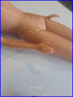 Vintage Blond Bubble Cut Barbie Doll with Red Swimsuit Mattel 1960's Japan