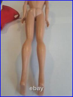 Vintage Blond Bubble Cut Barbie Doll with Red Swimsuit Mattel 1960's Japan