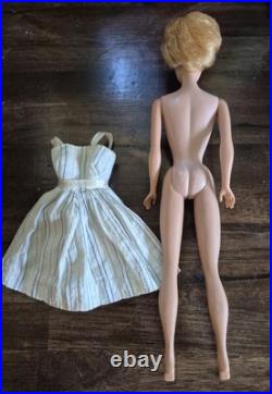 Vintage Blonde Bubblehead Barbie Early 60s Mattel's WithPale Lips & Japan On Foot Vintage Blonde Bubblehead Barbie Early 60s Mattel's WithPale Lips & Japan On Foot