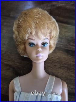 Vintage Blonde Bubblehead Barbie Early 60s Mattel's WithPale Lips & Japan On Foot Vintage Blonde Bubblehead Barbie Early 60s Mattel's WithPale Lips & Japan On Foot