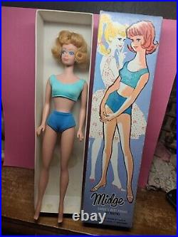 Vintage Blonde Midge 1962 Barbie by Mattel #860 In Original Box
