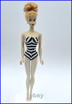 Vintage Blonde Ponytail # 3 Barbie Doll with Factory Updo/ Bun 1960s, EXQUISITE