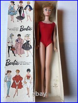 Vintage Blonde Ponytail Barbie Doll with Box / Mattel /Japan