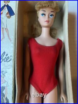 Vintage Blonde Ponytail Barbie Doll with Box / Mattel /Japan