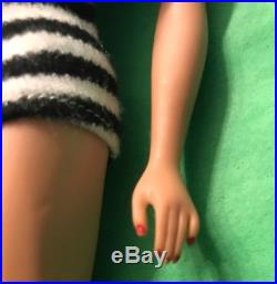 Vintage Blonde Ponytail Zebra Suit Barbie Doll (Japan heel to toe)