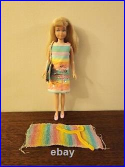 Vintage Blonde Skipper Barbie Doll in Sunny Pastels #1910 with Accessories 1964