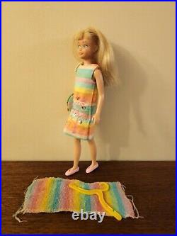 Vintage Blonde Skipper Barbie Doll in Sunny Pastels #1910 with Accessories 1964