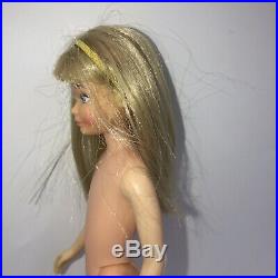 Vintage Blonde Skipper Barbie's Little Sister 1963 No. 3 Japan Pink Skin Blush