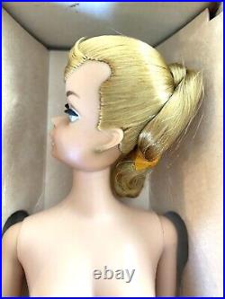 Vintage Blonde Swirl Ponytail Doll with Wrist Tag, Accessories, Original Box #850