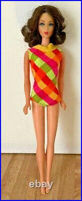 Vintage Brownette Barbie TNT Flip Hair Original Swimsuit 1966 Japan