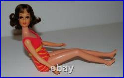 Vintage Brunette Flip Curl Bend Leg Skipper Doll With Original Ss 1170