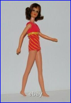 Vintage Brunette Flip Curl Bend Leg Skipper Doll With Original Ss 1170